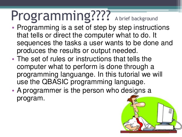 qbasic programming language tutorial pdf